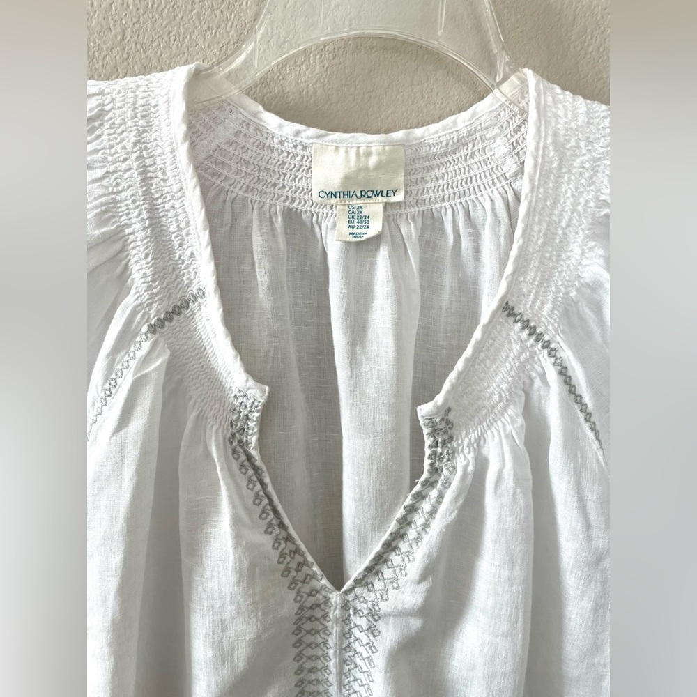 CYNTHIA ROWLEY Bohemian Top Size 2X - Picture 3 of 5